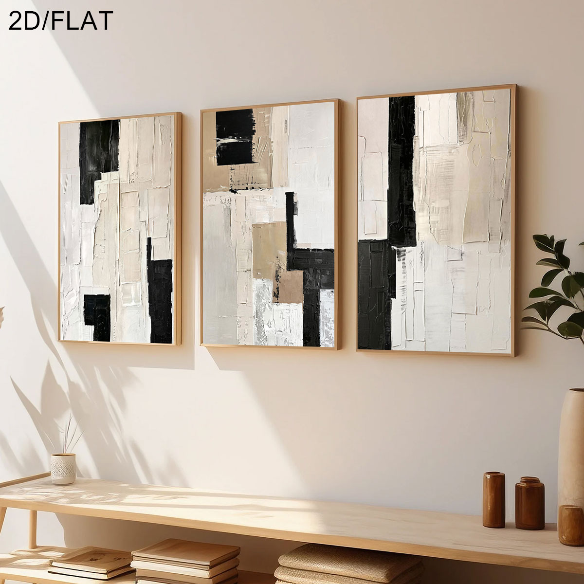 ภาพโปสเตอร์ผ้าแคนวาสแบบไม่มีกร - Abstract Canvas Set บทวิจารณ์และราคา