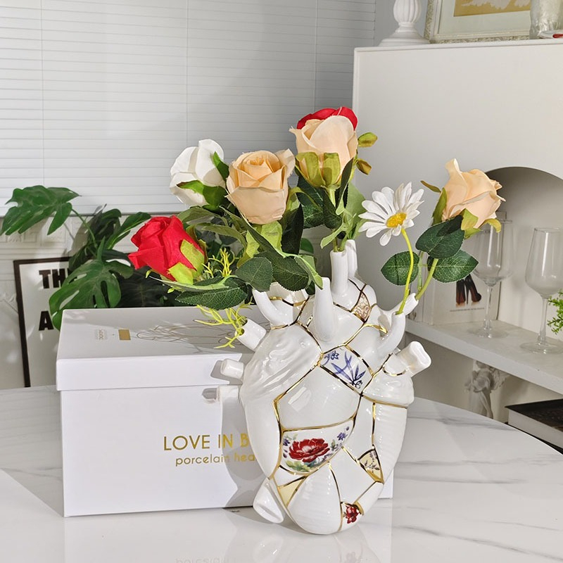 แจกันรูปหัวใจ ตู้ไวน์ห้องนั่งเ - Vase Decor บทวิจารณ์และราคา