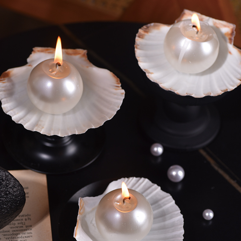 เทียนไขมุกทรงกลมสวยหรู พร้อมฐา - Candle Holder Decor บทวิจารณ์และราคา