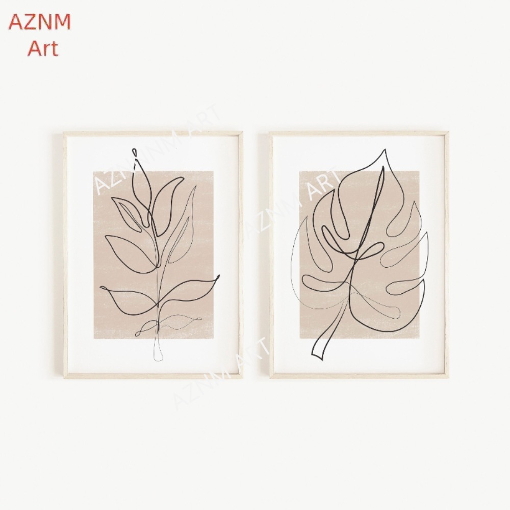 ชุดภาพพิมพ์ลายเส้นพฤกษศาสตร์ 1 - Abstract Canvas Set บทวิจารณ์และราคา