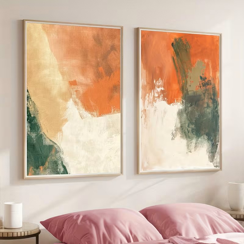 ชุดภาพวาดแคนวาสติดผนังสไตล์โบโ - Abstract Canvas Set บทวิจารณ์และราคา