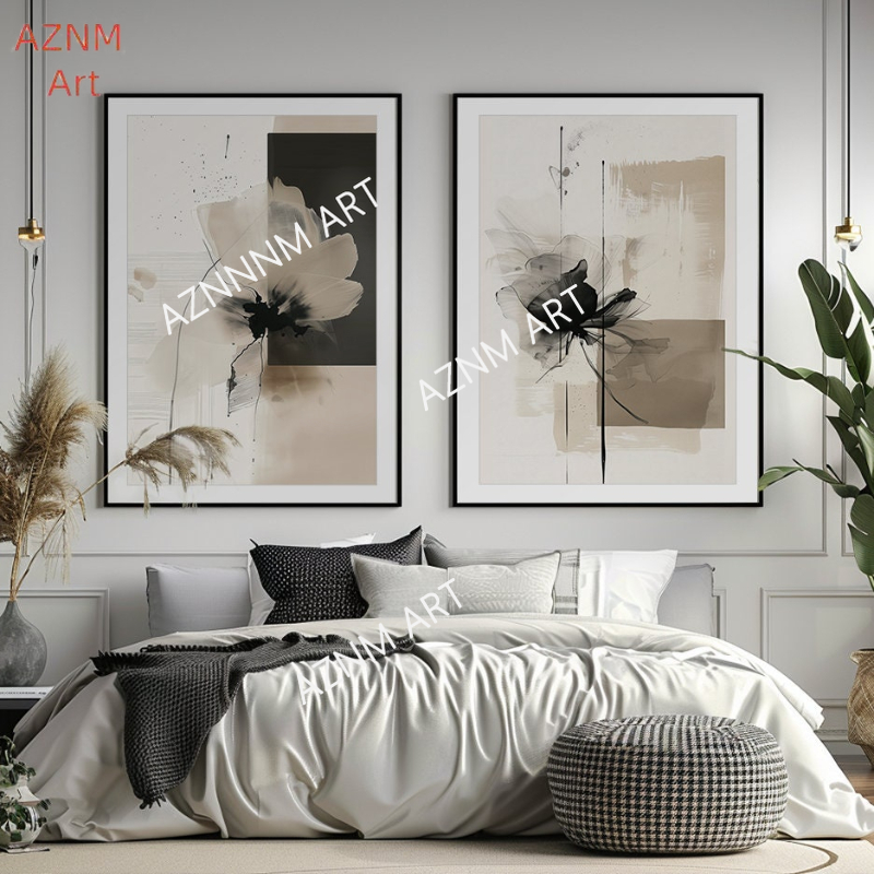 ชุดภาพพิมพ์ลายดอกไม้สไตล์มินิม - Abstract Canvas Set บทวิจารณ์และราคา